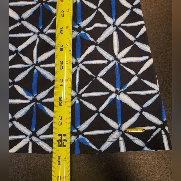 Calvin Klein Black and Blue Geometric Patterned Sleeveless Top 2X EUC - Picture 8 of 12